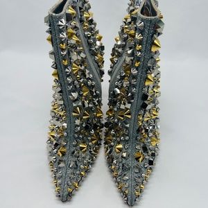 Christian Louboutin SO Full Kate 100 Calf Glitter Specchio H Boots Heels